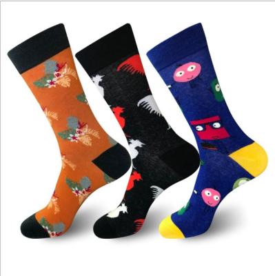 China Viable Custom Mens Dress Socks Happy Crew Socks Making for sale