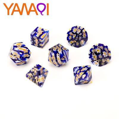 China Stone RPG DND Dice Malachite Custom Cut Crafts D4 D6 D8 D10 D00 D12 D20 Z09 Originality Mark Pen Font for sale