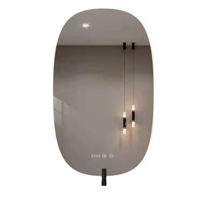 China Factory Touch Mirror 4mm Traditional Silver Copper Led Mirror Frameless Rectangle Mirror In Bathroom for sale