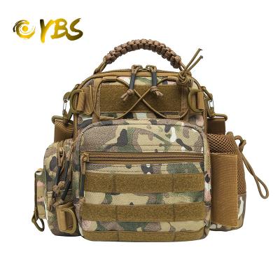 China New High Quality Anti-theft Camouflage Portable Military Outdoor Fishing Tackle Fishing Tactical Single Messenger Multi Fan Shoulder Bag for sale