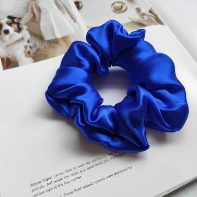 China High Elastic High Quality Custom Eco-friendly 100%silk Scrunchie For Girl Hair for sale