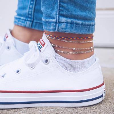 China ALLOY 2019 new summer folk elements simple style foot weave jewelry retro anklet chain string foot chain for sale