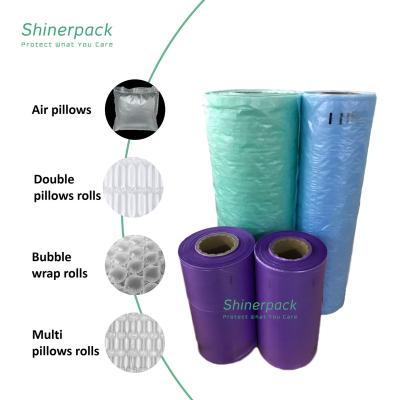 China Empty Air Filling Inflatable Pillows Bags Zero Fill Cushioning Packing Material 500 Meters One Roll for sale