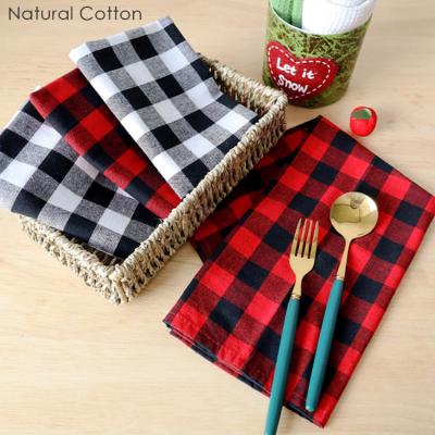 China Soft Nordic Picnic Party Restaurant Drink Plaid Christmas Cotton Hotel Dinner Kitchen Table Cloth Cheap Towels en venta