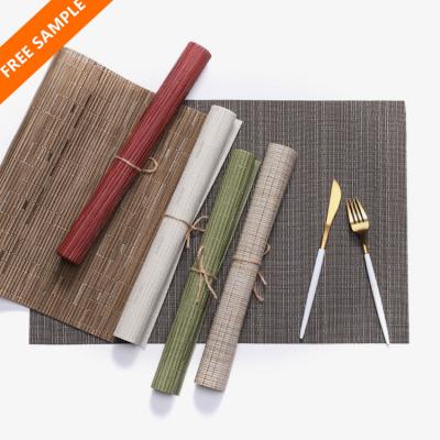 중국 Viable factory price hot sale luxury home kichen table decor dinner dining table mat decorative pvc woven place mat 판매용