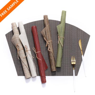 Κίνα Viable factory price hot sale luxury home kichen table decor dinner dining table mat decorative pvc woven place mat προς πώληση