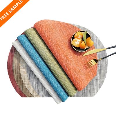 중국 Viable factory price hot sale luxury home kichen table decor dinner dining table mat decorative pvc woven place mat 판매용