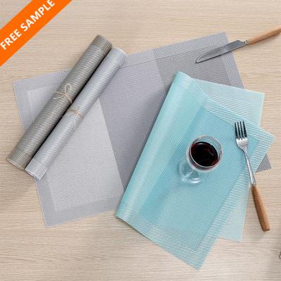 Chine Viable factory price hot sale luxury home kichen table decor dinner dining table mat decorative pvc woven place mat à vendre