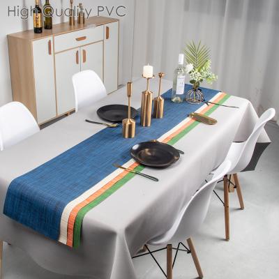 Cina Nordic Washable Decorations Solid Non-slip Luxury PVC Chinese Table Runners For Party Dining Home Hotel in vendita