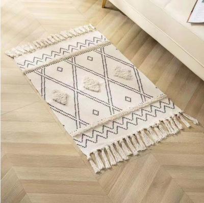 Κίνα Tassel Non-Slip Tufted Geometric Nordic Boho Cotton Area Luxury Modern Rugs And Blankets For Living Room Picnic Outdoor Kitchen προς πώληση