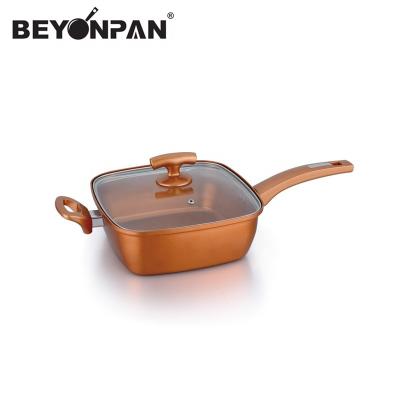 China Viable Copper Non-Stick Coated Square Pot W/L for sale