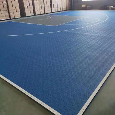 China Enlio Modified PP Asterisk Classic Basketball Court Double Sports 3X3 Basketball Court PP Flooring 30*30*1.68CM for sale