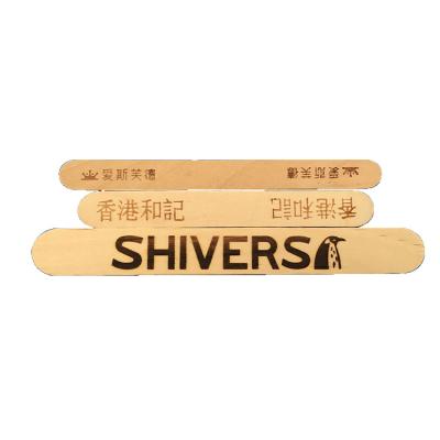 China Sustainable brand hot-stamp ice cream stick with custom design for sale