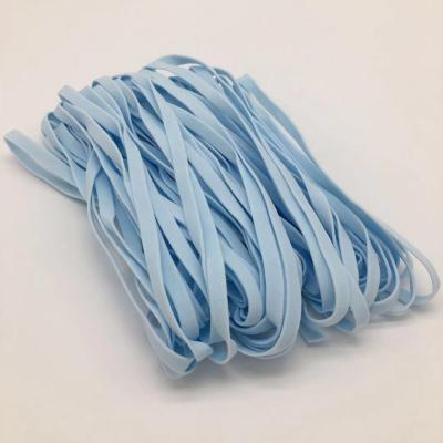 China 4 mm Polyester Spandex Elastic Cord Flat Elastic Earloop Soft Soft for sale