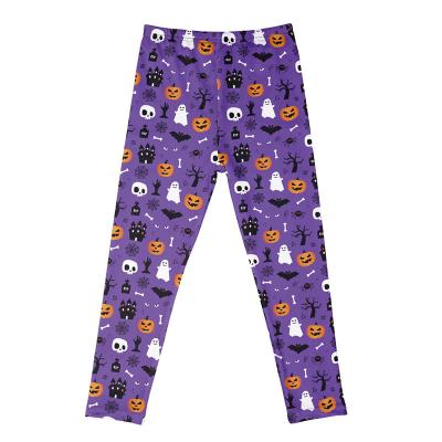 China Breathable Hot Sale Halloween Cheap Wear In High Running Spandex Kids Kids Girls Gaiters Pants for sale