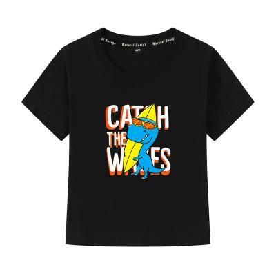 China Cheap Breathable Hot Sale In Casual 100% Cotton Black White Short Sleeve Boys Girls Kids Cartoon Fast Delivery Current Polo Shirts for sale