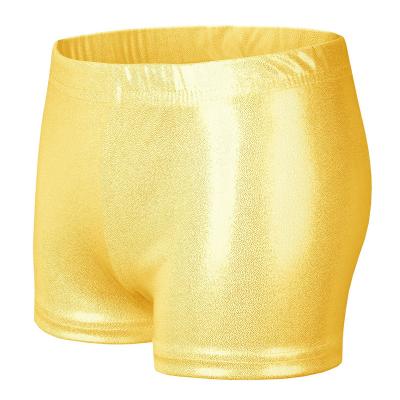 China Hot Selling Spandex Cheap Shiny Boy Girls Gymnastics Shorts Kids Children Tights Low MOQ for sale