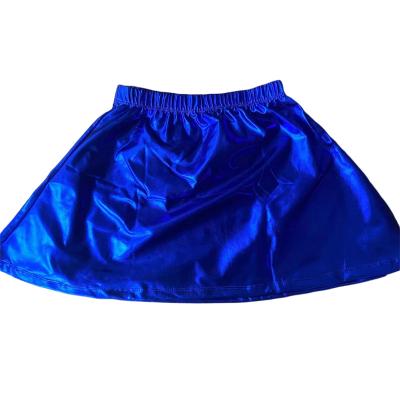 China Hot Selling High Quality Spandex Metallic Shiny Kids Children Girls Tights Dance Gymnastics Skirts for sale