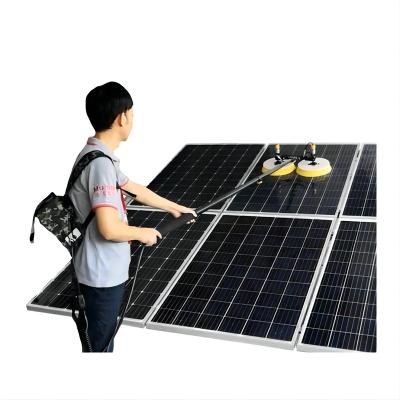 China Aluminum Alloy Multifit 7.5m Solar Panel Brushes Cleaning Machine Automatic Rotating Nylon Brush Kits Power Supply For Solar Panel for sale