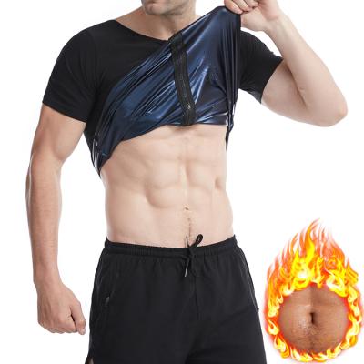 China Amazon QUICK DRY Hot Selling Mens Sports Corset Shine In The Body Shaper Sauna Shorts Sweater Top Sleeves for sale