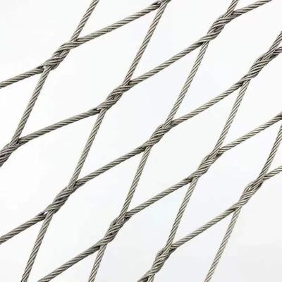 China Corrosion Resistance Custom 316 Stainless Steel Flexible Wire Rope Mesh Netting For Balustrade for sale