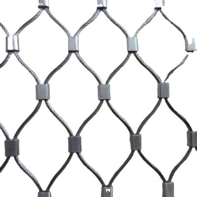 China Corrosion Resistance 304 316 Mesh Custom 1.5mm 25mm Steel Wire Zoo SS316 Rope Aviary Diamond Shaped Mesh for sale