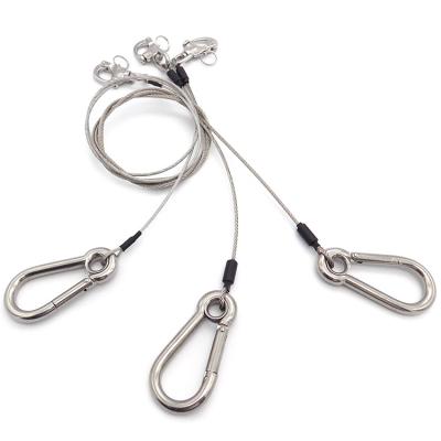 China Multi Application AISI 304 316 Custom Combination Hook Wire Rope Stainless Steel Anti-Twisting Wire Rope With Snap Hook for sale