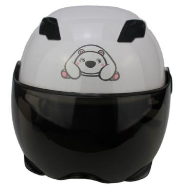 China Motorcycle Short Helmet PP 2022 Cute Small Noise Mirror Bear Half - Face Child Helmet Of Professional Motorcycle Helmet Manufactures for sale