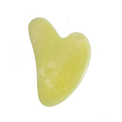 China Face Custom Logo Heart Shaped Special Gua Sha Jade stone Blue Purple red Jasper Line Jade Guasha lapis lazuli and yellow Crystal for sale