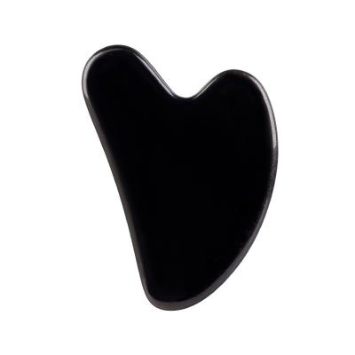 China Face Factory price High Quality Black Obsidian Gua Sha Tool Natural Jade Gua sha Stone Massage for Wellness for sale