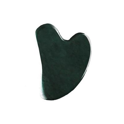 China Face Natural Anti-aging Green Nephrite Jade Gua Sha Hetian Jade Massager Guasha Board Stone for sale