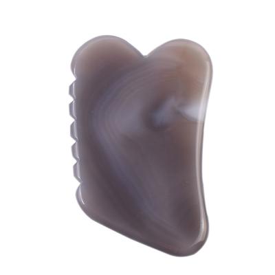 China Face 2022 New Arrived gray Agate Gua Sha Board Facial Beauty Jade Gua Sha Massage Tool for sale