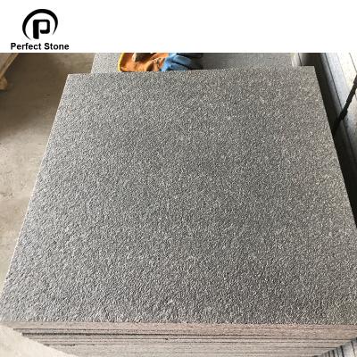 China 600X600 Traditional Dark Gray Granite Flamed Granite For Exterior Flooring Using for sale