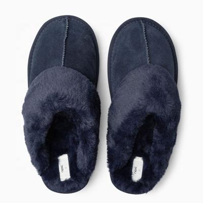 China Anti-Smell Aslipper Mens Woman Micro Plush Suede Fleece Lined Indoor Slippers for sale