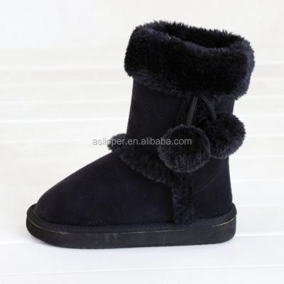 China 2014 Hot Sale Kids Snow Boot Cute Fur Ball Snow Boots for sale