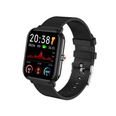 China IP67 Waterproof Smart Watch Vositone VO428 Heart Rate Blood Pressure Body Temperature Measurement Sport Smart Watch Band Black for sale