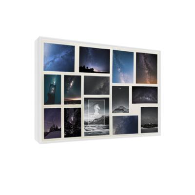 China Wamshin 62*93cm 60*80cm white plastic frame 0.75mm/1.0mm PS board2.5mm MDF board picture collage frame for sale