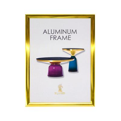 China Wood Frame 1.8 mm Wamshin MM 2.5mm MDF Clear Glass Board Gold 10*15cm Metal Picture Photo Aluminum Frame for sale