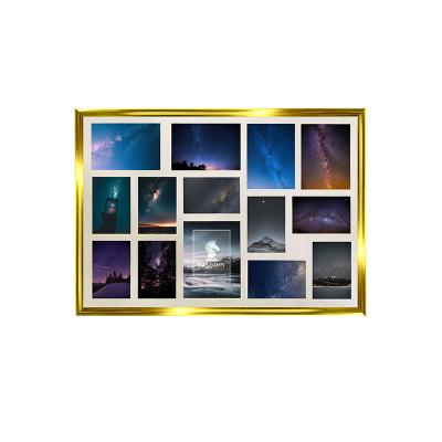 China Wamshin Gold Metal Frame 0.75mm/1.0mm PS Panel 2.5mm MDF Board 70*100cm Metal Picture Collage Aluminum Frame for sale