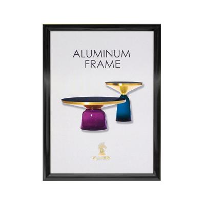 China Wamshin 1.8 mm 2.5mm MDF Clear Glass Board Black Wooden Border 10*15cm Metal Picture Photo Aluminum Frame for sale