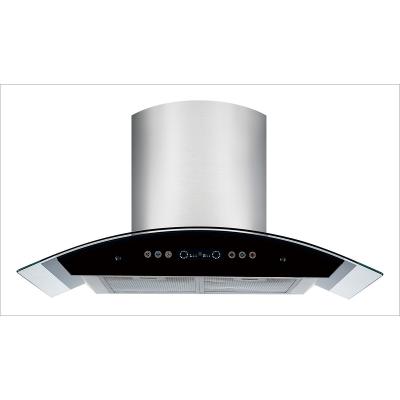 Κίνα 900 Cfm Curved Glass Cooker Hood Range Για ξενοδοχείο προς πώληση