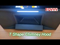 sleek led wall mounted t shaped chimney hood with touch control,model t-956c