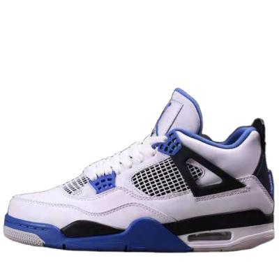 China High Quality Mens J4 White Basketball Shoes Breathable Lightweight Durable Sport Blue Basketball Shoes Sport Sneakers for sale