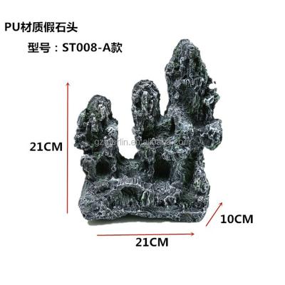 China Modern Aquarium Faux PU Stones Simulation Landscaping Faux Stone for sale