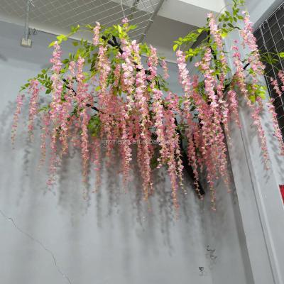 China Hanging Wisteria Flowers Decorative Hanging Wisteria Flower Branches For Flower Tree Making for sale