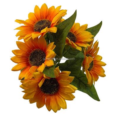 China Hot sale artificial sunflower simulation plant sunflower indoor and outdoor decoration flower wedding home decoration for sale