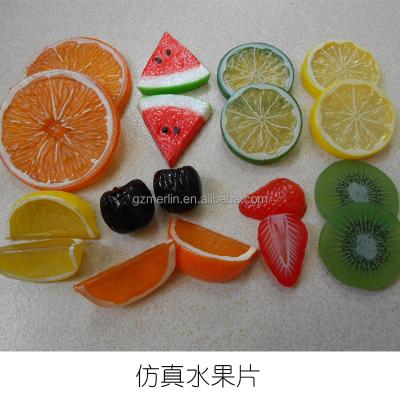 China Simulation orange slices artificial plastic fake lemon slices fruit simulation fruit slices for sale