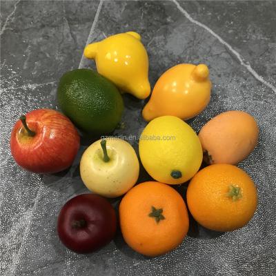 China Fruit Toy Home Christmas Party Decoration Artificial Lifelike Realistic Orange Lemon Grape Simulation Foam Fruit Apple for sale