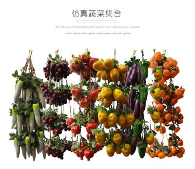 China Fruit Vegetable Hanging Artificial Fruit Vegetable For Hanging Wall Garden Decor for sale