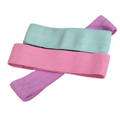 China Silk Home Cloth Logo Resistance Bands For Women Custom Made Polyester+Latex Gym Workouts Booty Hip Yoga for sale